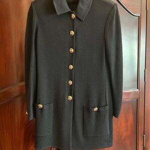 - St. John Classic Black knit, long Jacket